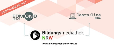 Logo des Pilotprojektes Bildungsmediathek NRW.